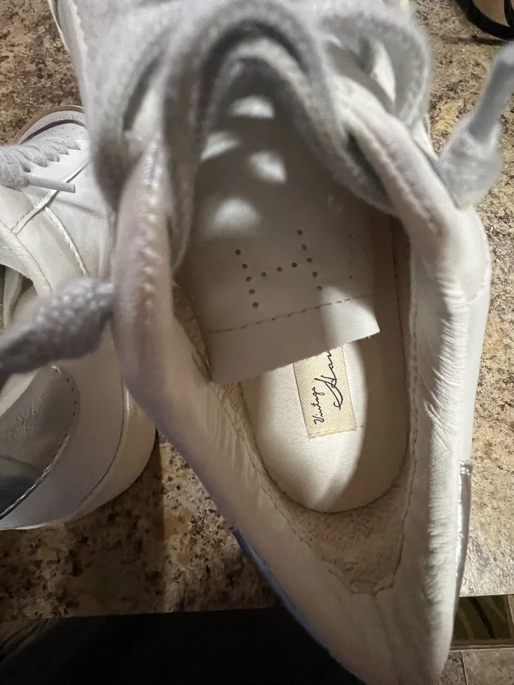 Vintage Havana Lace-Up Sneakers in Light Gray and White